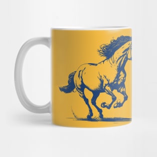 horse trotting Mug